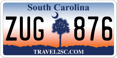 SC license plate ZUG876