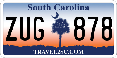 SC license plate ZUG878