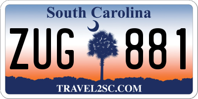 SC license plate ZUG881