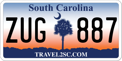 SC license plate ZUG887