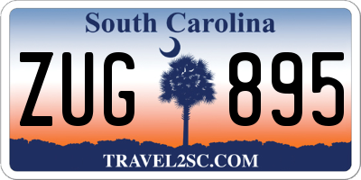 SC license plate ZUG895