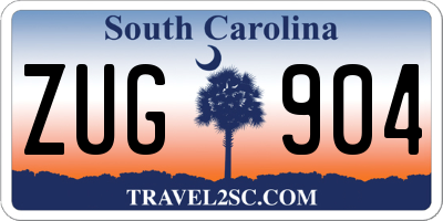 SC license plate ZUG904