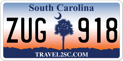 SC license plate ZUG918