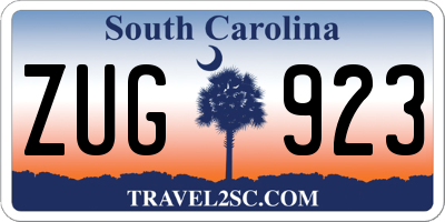 SC license plate ZUG923