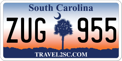 SC license plate ZUG955