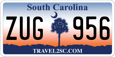 SC license plate ZUG956