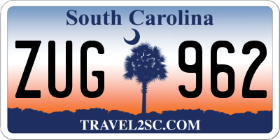 SC license plate ZUG962