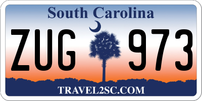 SC license plate ZUG973