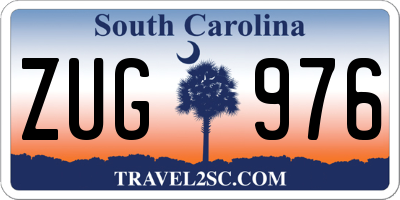 SC license plate ZUG976