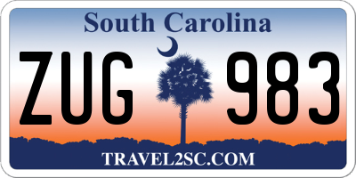 SC license plate ZUG983