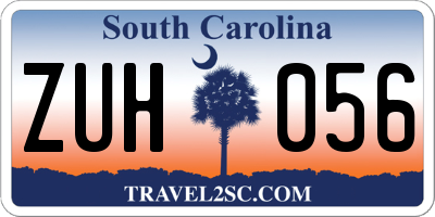 SC license plate ZUH056