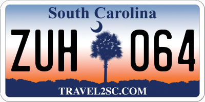SC license plate ZUH064