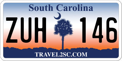 SC license plate ZUH146