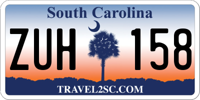 SC license plate ZUH158