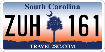 SC license plate ZUH161