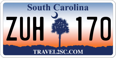 SC license plate ZUH170