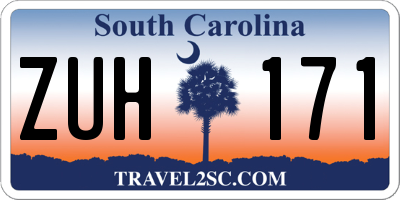 SC license plate ZUH171