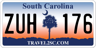 SC license plate ZUH176