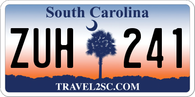 SC license plate ZUH241