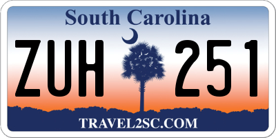 SC license plate ZUH251