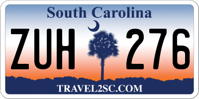 SC license plate ZUH276
