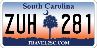 SC license plate ZUH281