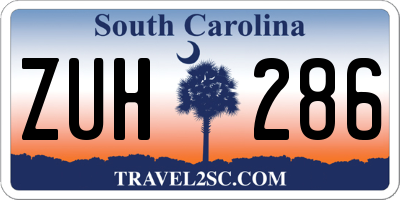 SC license plate ZUH286