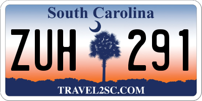 SC license plate ZUH291