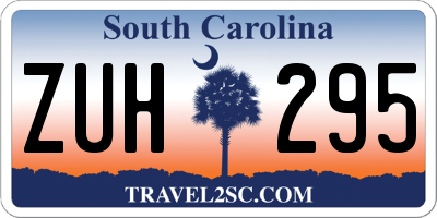 SC license plate ZUH295