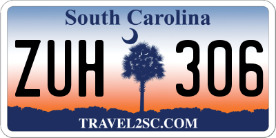 SC license plate ZUH306