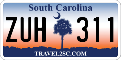 SC license plate ZUH311