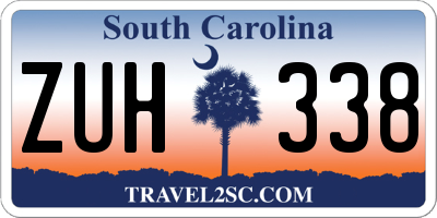 SC license plate ZUH338
