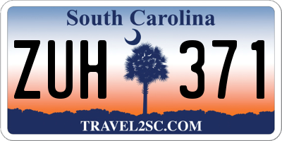 SC license plate ZUH371