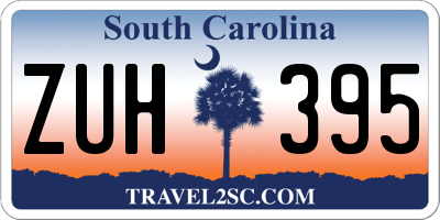 SC license plate ZUH395