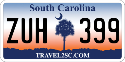 SC license plate ZUH399