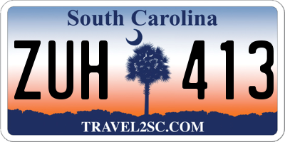 SC license plate ZUH413