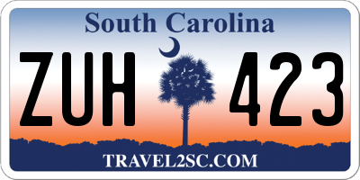 SC license plate ZUH423