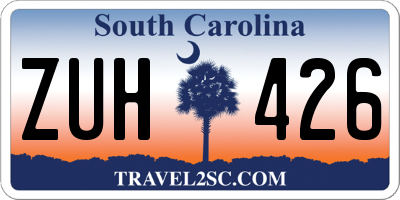 SC license plate ZUH426