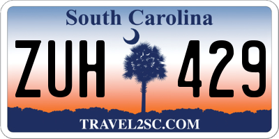 SC license plate ZUH429