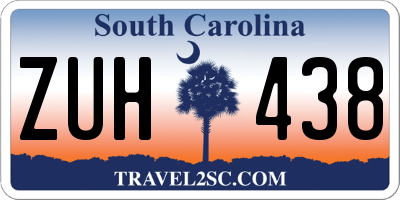SC license plate ZUH438