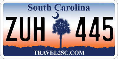 SC license plate ZUH445