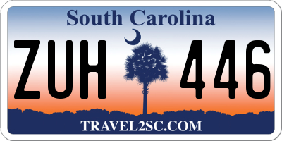 SC license plate ZUH446