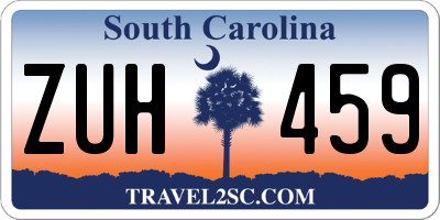 SC license plate ZUH459