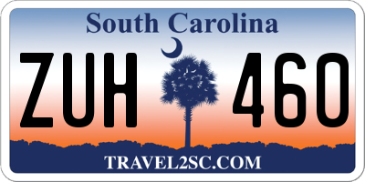 SC license plate ZUH460