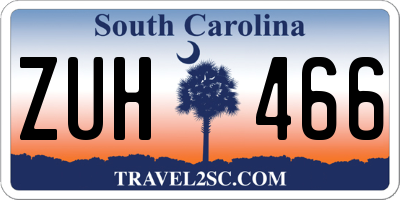 SC license plate ZUH466