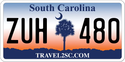 SC license plate ZUH480