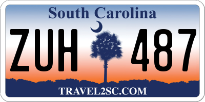 SC license plate ZUH487