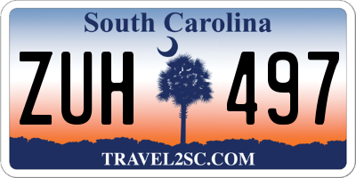 SC license plate ZUH497