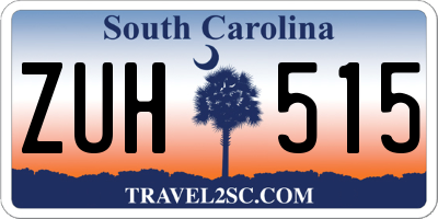 SC license plate ZUH515