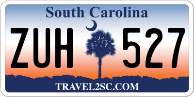 SC license plate ZUH527